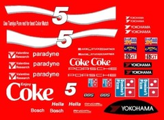 #5 Coke Porsche 962 IMSA 1986 24 Hours Of Daytona 1/64th Scale Waterslide Decals