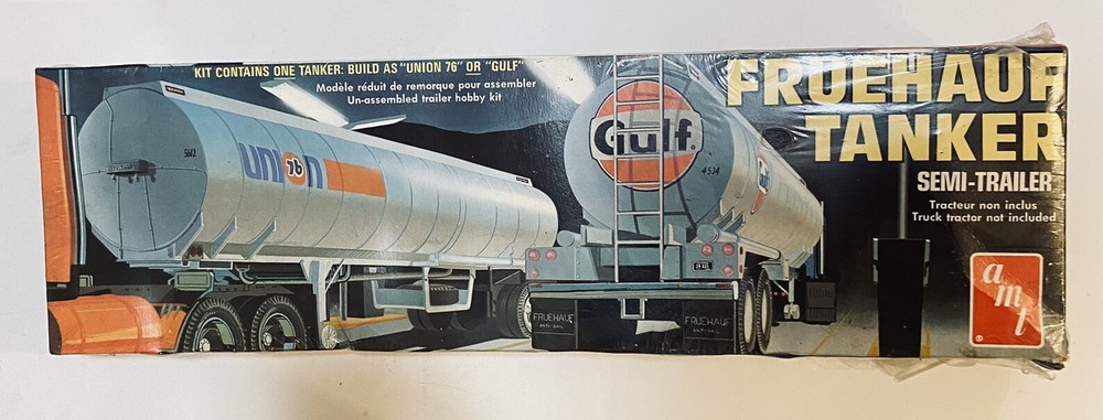 AMT T531 Gulf & Union 76 Fruehauf Tanker Semi Trailer Kit NEW SEALED 1970’s
