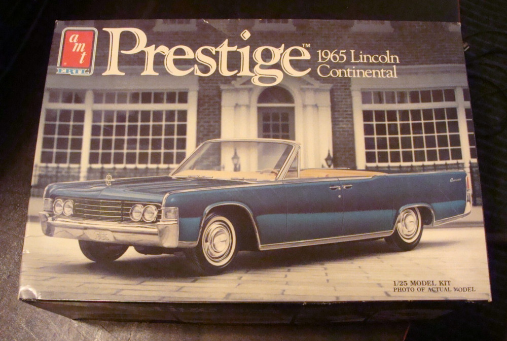 Vintage AMT Ertl Prestige 1965 Lincoln Continental Model Kit #6504 Pieces NIB