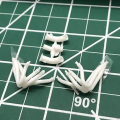 Gasser Drag Race SB Chevy Fenderwell Headers W Turn Backs 1:25 LBR Model Parts