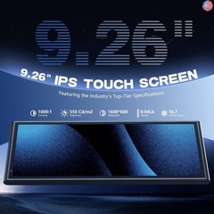 9.26″ Wireless Portable Car Play Screen for Apple CarPlay & Android Auto,