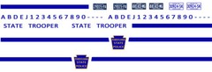 1988 Pennsylvania State Trooper Police Car 1/64th Scale Waterslide Decals