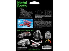 FOKKER DR.I TRIPLANE AIRCRAFT “RED BARON” STEEL MODEL KIT BY METAL EARTH MMS210