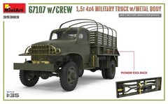 Miniart 1/35 G7107 w/CREW 1,5t 4X4 CARGO TRUCK w/METAL BODY #35383 📌USA📌Sealed