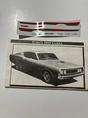 Model Car Parts – AMT 1969 Cobra instructions and decals 1/25 Torino kit bash