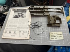 Revell 1/32 Scale Military Wrecker Model Kit #8305 Partial Assembly!