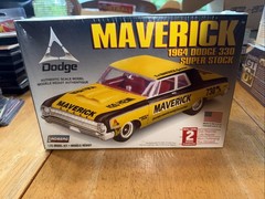 Lindberg Maverick 1964 Dodge 330 Super Stock 1:25 Factory Sealed Model Kit