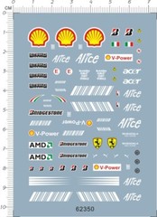 1/32 Water Slide Decals for Racing car 62350
