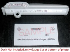 1964 FORD GALAXIE 500 XL GAUGE FACES for 1/25 AMT kits—PLEASE READ DESCRIPTION