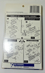 Vintage Revell Monogram Parts Paks Accessories Cadillac 354 V-8 Engine 85-7252