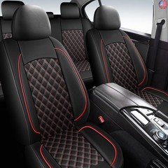 Car Seat Covers Full Set,Breathable and Waterproof Napa Leather Car Seat