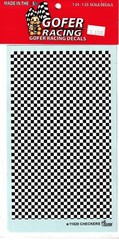Gofer Racing 1/24 Checkerboard Waterslide Decal 7.8″ x 4.6″ 11020