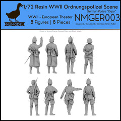 NUMODEL NMGER003 | 1/72 Resin WWII German Wehrmacht Soldier Scene Kit “Orpo” 8pc