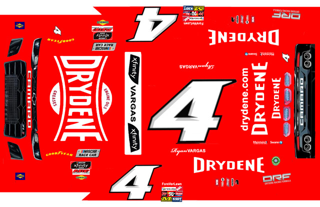 #4 Ryan Vargas Drydene Oil 2020 Nascar 1/64th Scale Waterslide Decals