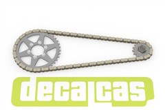 Decalcas 1/12 Scale Detail-Up Generic Motorcycle Chain/Sprocket Set # DCL-PAR120