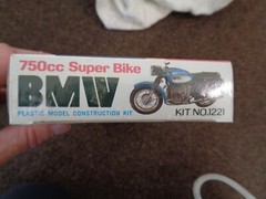 LINDBERG BMW 750cc Motorcycle Plastic Model Kit 1221 Vintage 1975 SEALED!