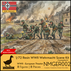NUMODEL NMGER002 | 1/72 Resin WWII German Wehrmacht Soldier Scene Kit Firefight!