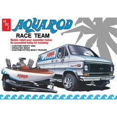 AMT Aqua Rod Race 75′ Chevy Van Race Boat Trailer 1/25 AMT1338 Plastics