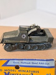 ROCO HO Minitanks Z-126.29 German Halftrack Quad AAA-Gun Customized Austria
