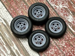 1/24 Scale: 15-inch “Chevoit Rebel” Resin Wheels W/ Wide Rear Tires