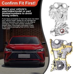 Oil Pump Timing Chain Cover with Gasket for 1.4L Chevy Cruze 2011-2015, Chevy