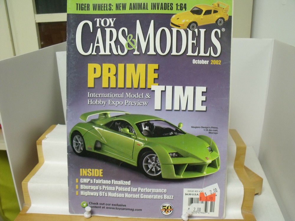 TOY CARS & MODELS MAGAZINE, OCTOBER 2002, 92 PAGES, DIE CAST, KITS, EXC COND