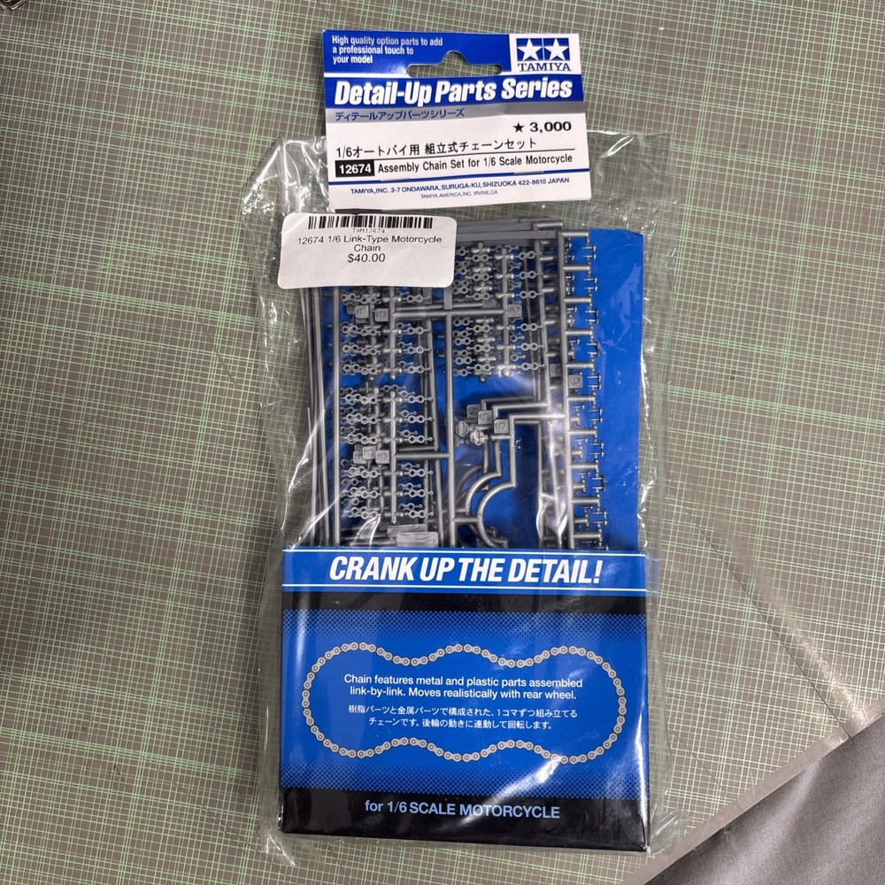 Tamiya Detail Up Parts Series 1/6 Assembled Chain Set for Motorcycles #12674