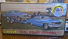 AMT Cal Drag Combo 3-in-1 1:25 Ford Galaxie Falcon Trailer Model Kit AMT1223/06