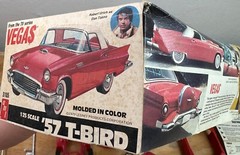 1979 Vintage AMT ’57 T-BIRD From Tv Series VEGAS #3105 1:25 Partially Built