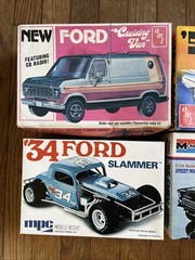 MPC Monogram AMT Empty Box Lot 55 Chev 59 Elcamino Ford Cruising Van 34 Slammer