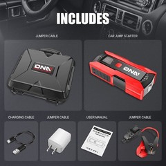 Dna Motoring 12V 2000A Peak Multi-Function Portable Car Battery Jump Starter