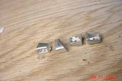 Custom Chrome Rectangular Headlight Bezels 1/25 AMT Vintage Model Part 3023