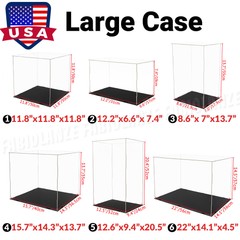 Large Acrylic Display Case Clear Box Dustproof Diecast 1:18 Action Figures Cabin