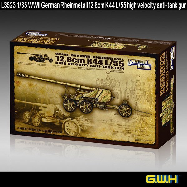 Great Wall Hobby L3523 1/35 German Rheinmetall 12.8cm K44 L/55 Anti-Tank