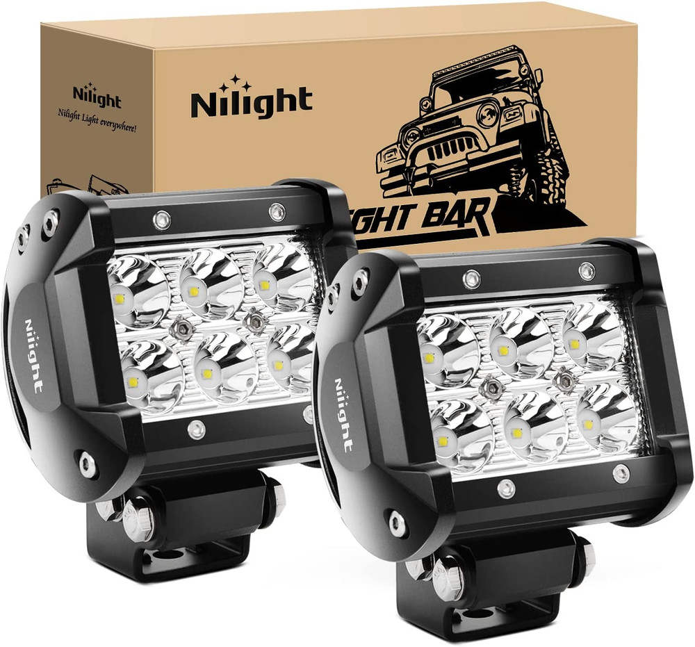 Led Pods 2Pcs 18W 1260LM Spot off Road Lights Super Bright Driving Fog