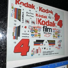 1/25 NASCAR Stock Car Chevrolet Kodak Film Decal Set #4
