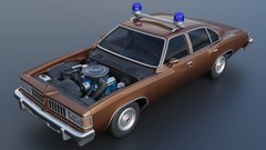 1/25 resin 3d printed 1977 Pontiac LeMans 4 door designed by Andrey Bezrodny