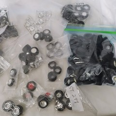 Huge Bulk Lot Model Car Wheels and Tires 1/24 1/25 Scale Custom Parts Junkyard