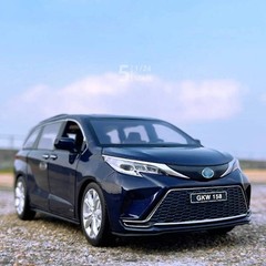 1:24 Sienna Granvia MPV Diecast Metal Alloy Toy Car Model with Sound & Light Sim