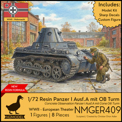 NUMODEL NMGER409 | 1/72 Resin WWII Panzer I Ausf A mit cone OB Turm Light Tank