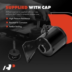 A-Premium Power Steering Reservoir/Tank with Cap & Bracket Compatible with