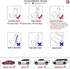 Champlus Car Seat Covers, Carbon Fibre and Durable Breathable Mesh 2 Front