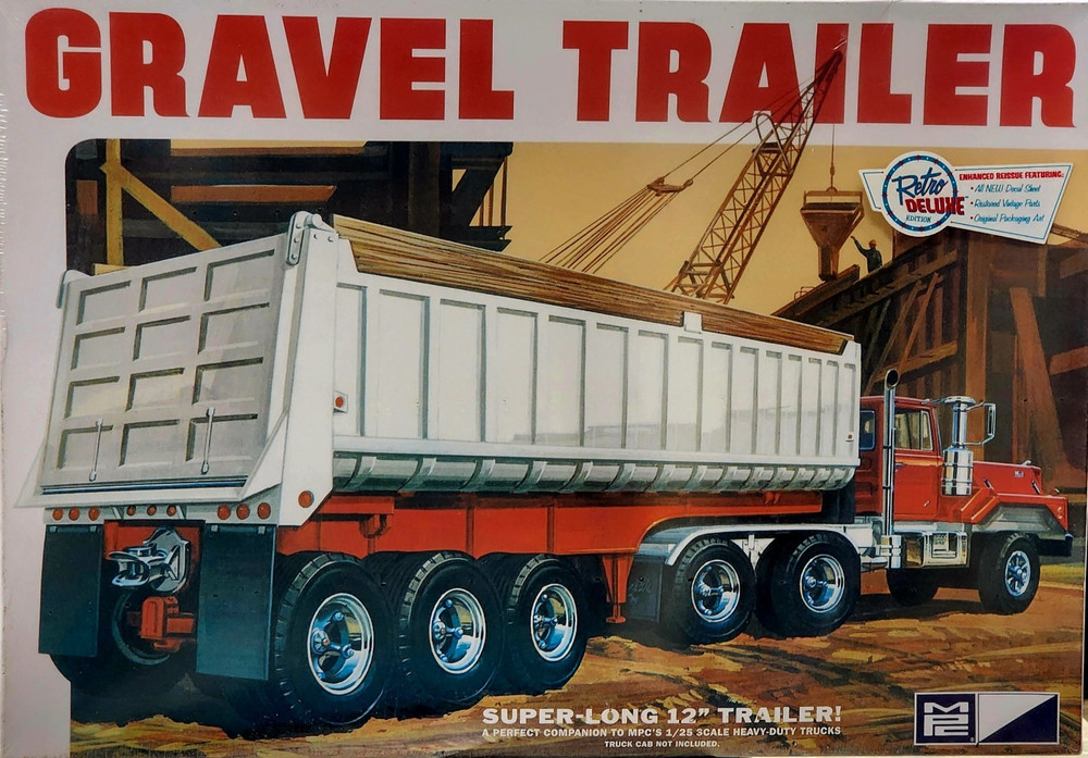 Gravel Trailer Super Long 12″ Trailer MPC 1:25 NEW FACTORY SEALED *US Seller*