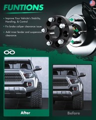 SCITOO 4Pcs Wheel Spacers 1.5″ 5×120 Bore 66.9mm Studs 14×1.5 5Lug Wheel