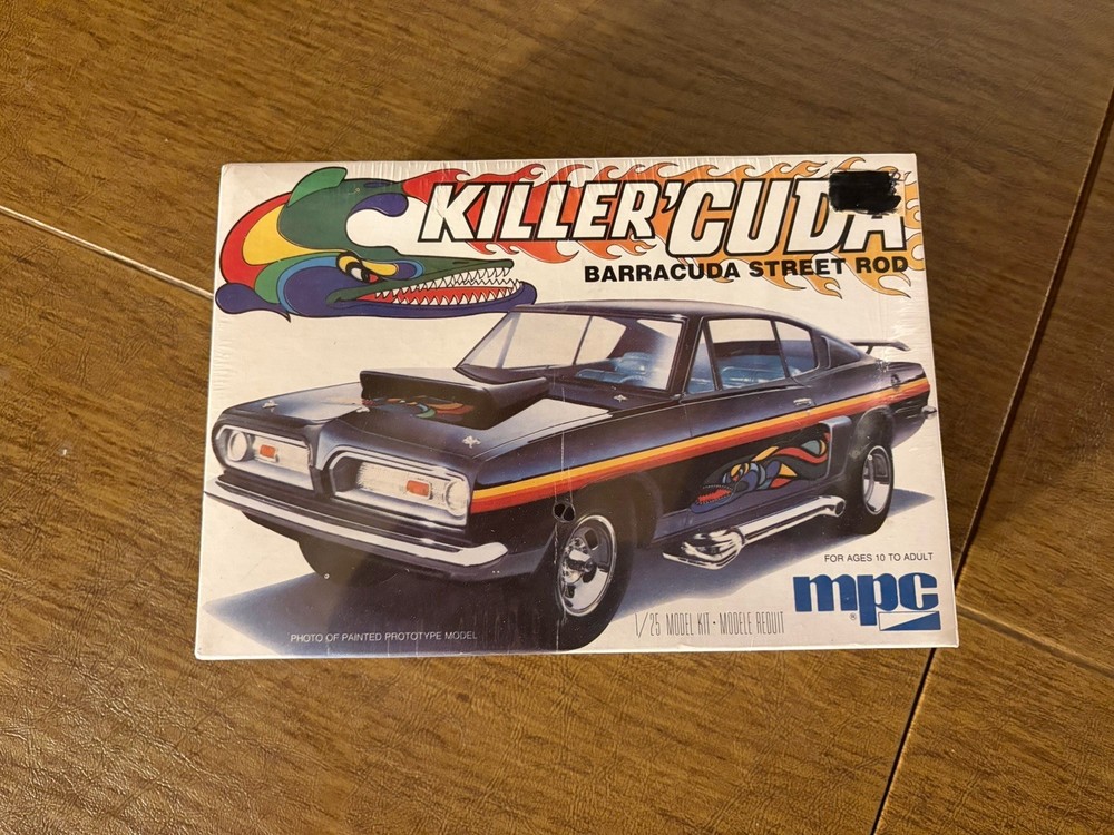 SEALED MPC Killer Cuda Blue Plymouth Barracuda Street Rod 1/25 #1-0782.