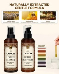 Biooich Leather Cleaner Moisturizer Set For Coach Cleaning And Maintenance Set