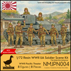 NUMODEL NMJPN004 | 1/72 Resin WWII IJA Japanese Scene Kit “The Watchful Advance”