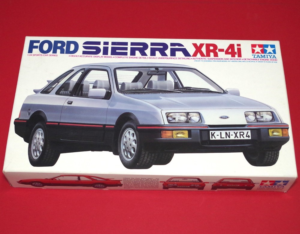 Vintage 80s Tamiya Ford Sierra XR-4i Model Kit Partially Assembled As-Is