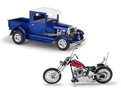 14565 1929 Ford Model A Hot Rod Pickup with California Street Chopper 1:25 Sc…