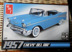 AMT 1957 Chevy Bel Air 1/25 Scale Molded in Blue NEW! Factory Sealed Box!!